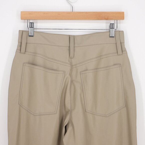 MADEWELL The Perfect Vintage Straight Jean Faux Leather Pumice Beige Size 27 - Picture 5 of 11